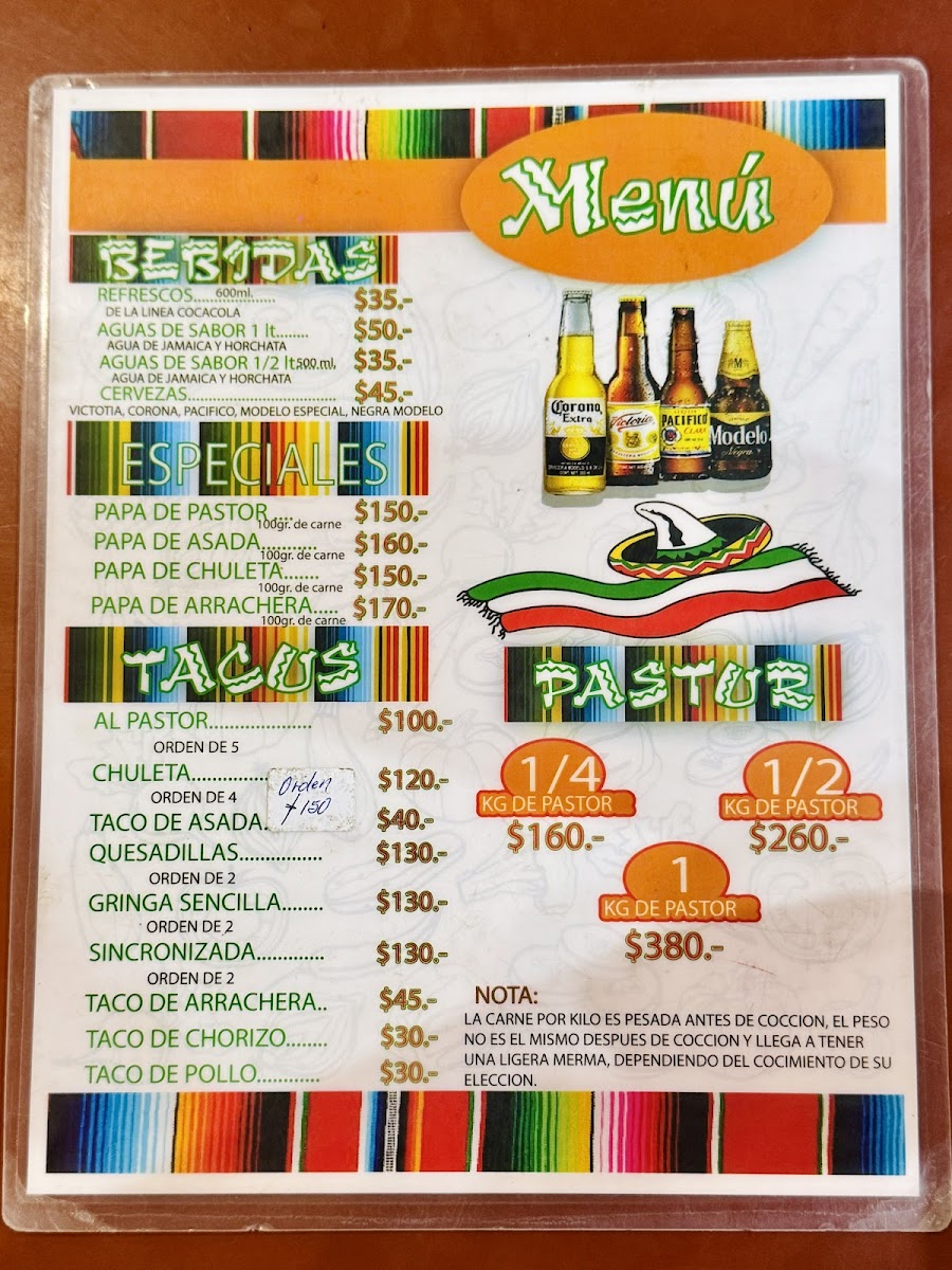 The Zarape Taqueria Menu - Image 1