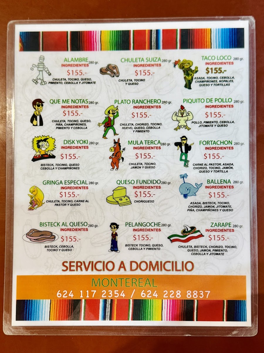 The Zarape Taqueria Menu - Image 2