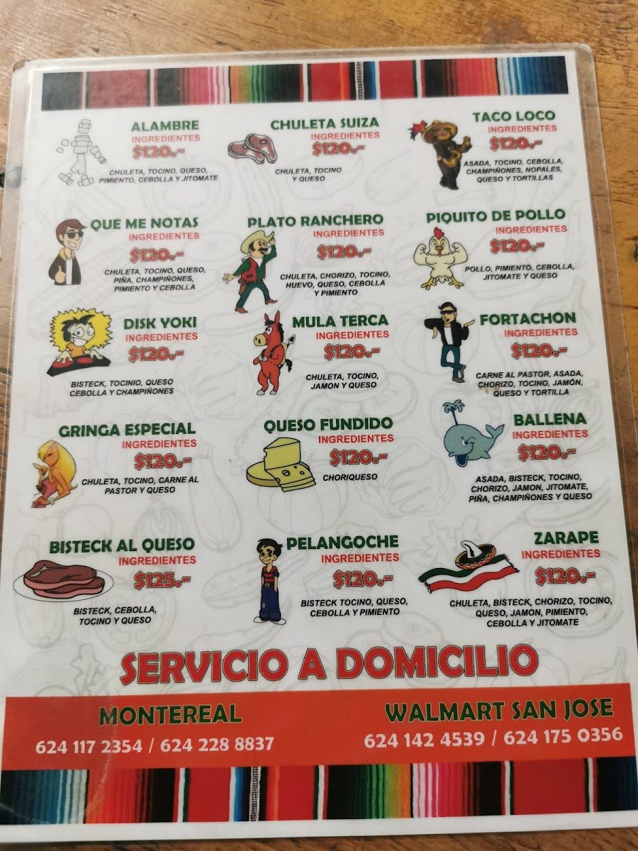 The Zarape Taqueria Menu - Image 3