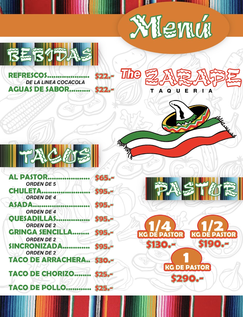 The Zarape Taqueria Menu - Image 4