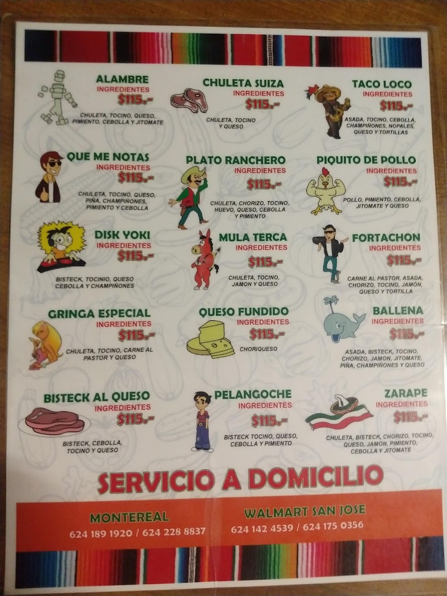 The Zarape Taqueria Menu - Image 5